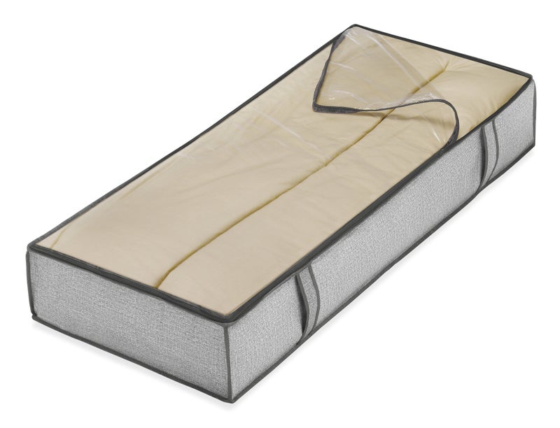 Whitmor Zippered Jumbo Underbed Bag Crosshatch Gray - Image 1